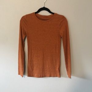 long sleeve orange shirt